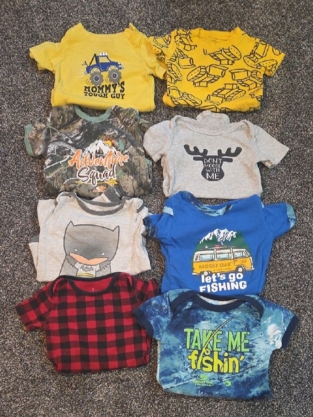 Carter's Multi-Pack Boys One-Piece Bodysuits - Yellow, Blue, Gray, Red, Green